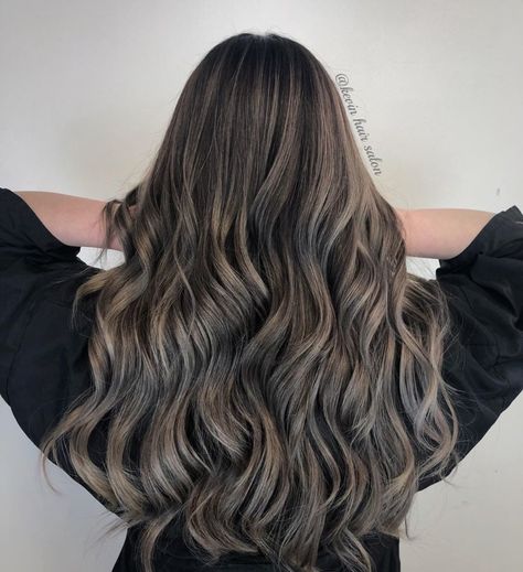 14 Stunning Ways to Get The Dark Ash Blonde Hair Color Trend Ash Blonde Highlights On Dark Hair, Dark Ash Blonde Hair Color, Ash Brown Hair Balayage, Dark Ash Blonde Hair, Ash Blonde Hair Color, Ashy Balayage, Ashy Blonde Hair, Ash Blond, Blonde Highlights On Dark Hair