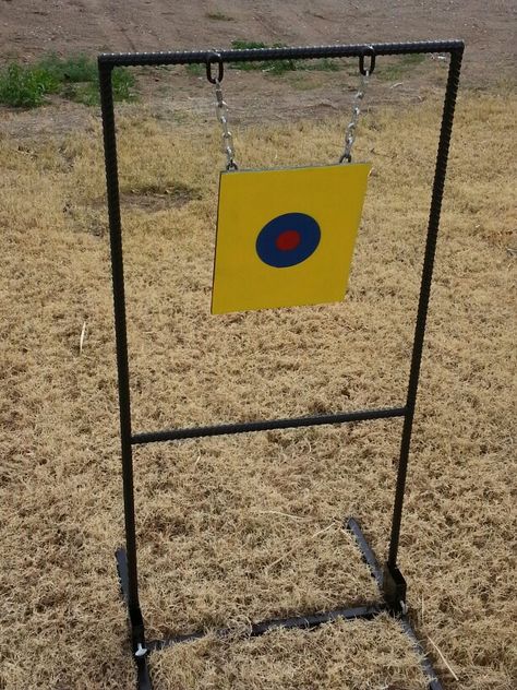 Shooting target                                                       … Target Practice Shooting, Targets For Shooting, Field Target, Welding Workshop, Shooting Target Game, Target Stand, Metal Shooting Targets, Metal Targets, Outdoor Shooting Range