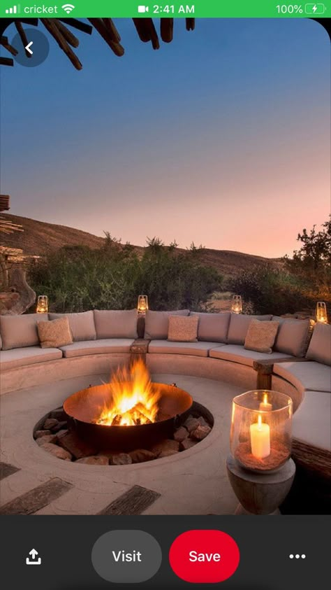 Sunken Fire Pits, Diy Outdoor Fireplace, Outdoor Fire Pit Designs, Outdoor Fireplace Designs, Dream Patio, Fire Pit Landscaping, Fire Pit Designs, Fire Pit Patio, Backyard Fire