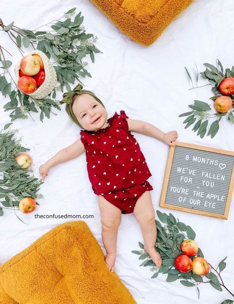 September Baby Monthly Pictures, September Milestone Picture Ideas, September Monthly Baby Photos, Diy Monthly Milestone, September Photoshoot Ideas, Monthly Baby Photo Ideas, September Photoshoot, Creative Monthly Baby Photos, Monthly Photoshoot