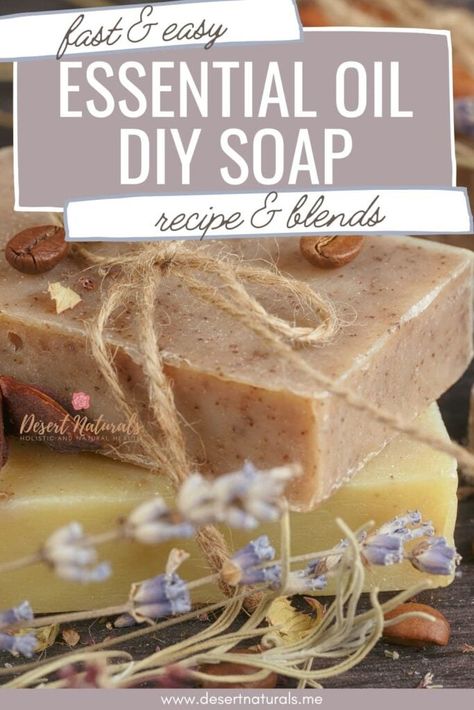 How to make DIY Bar Soap with essential oils. Making bar soap with this essential oil recipe is a great way to save money and be natural toxin free. It also has many benefits such as being natural, non-toxic and environmentally friendly. Here is a super fast and easy essential oil soap making recipe for homemade DIY Bar soap in a few hours with only a few minutes of actual hands on time. Add your favorite essential oils for scent using this list of blend ideas and recipes. doTERRA Young Living Diy Bar Soap, Easy Diy Bar, Making Bar Soap, Diy Hand Soap, Homemade Soap Bars, Diy Soap Bars, Diy Soap Recipe, Essential Oil Soap, Diy Scent