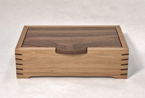 Hickory and Walnut Jewelry Box | LumberJocks Woodworking Forum Wooden Box Plans, Wood Box Design, Walnut Jewelry, Jewelry Box Plans, Wooden Box Diy, Small Wood Box, Wooden Box Designs, Wood Keepsake Box, Biggest Fear