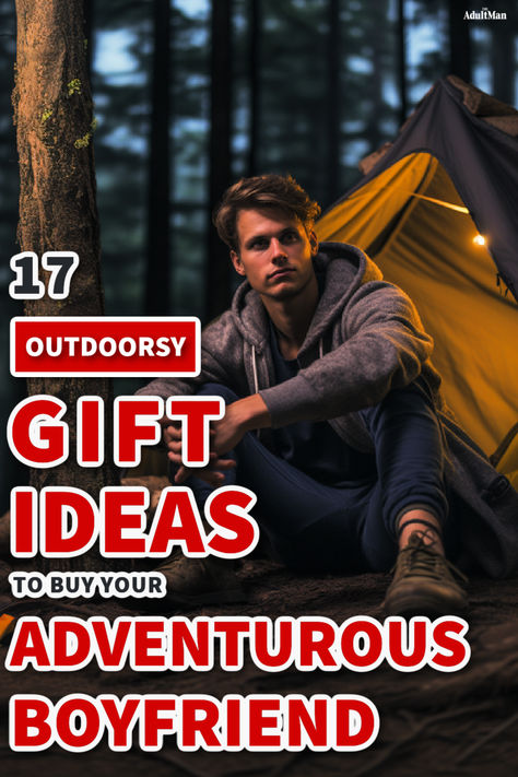 17 Outdoorsy Gift Ideas to Buy Your Adventurous Boyfriend Mens Outdoor Gifts, Gifts For An Outdoorsman, Outdoorsy Gift Ideas, Outdoor Gifts For Men, Gifts For Outdoorsmen, Outdoorsy Men, Novelty Gifts For Men, Gift Ideas To Buy, Outdoorsy Gifts