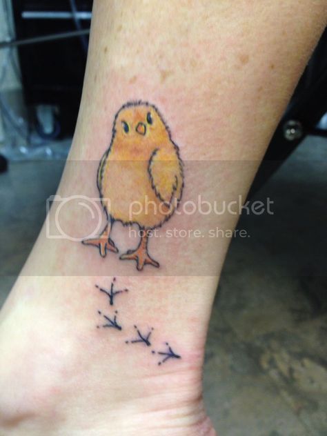 CHICKEN TATTOO is finally off my bucket list | BackYard Chickens - Learn How to Raise Chickens Baby Chick Tattoo, Chick Tattoo, Chicken Tattoo, Kpop Tattoos, Duck Tattoos, Cactus Tattoo, Aesthetic Tattoos, Sunflower Tattoos, Baby Chickens