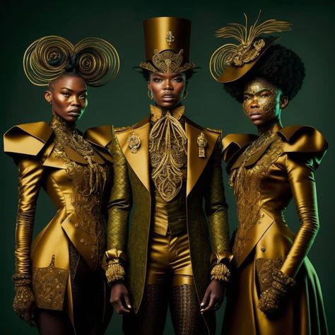 Afro Future Fashion, Afro Futuristic Fashion, Jonas Peterson, Afrofuturism Art, Afrocentric Fashion, Black Royalty, Black Goddess, Vintage Black Glamour, Black Actors