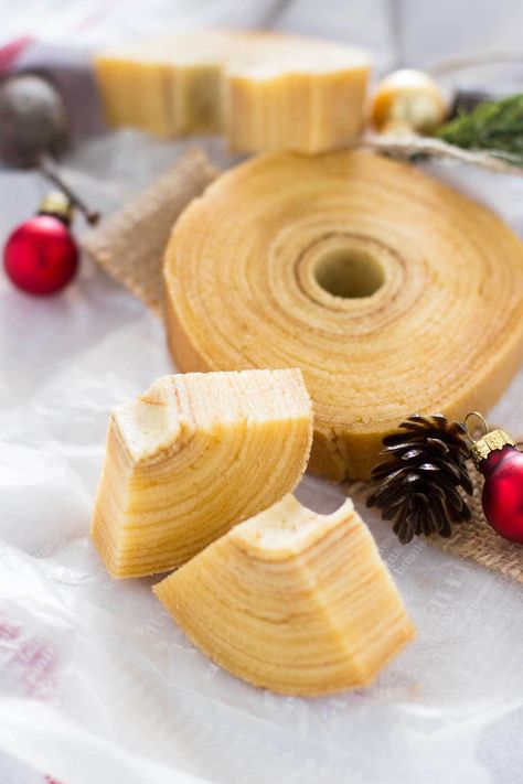 Baumkuchen Recipe, German Pastries, German Desserts, German Cake, Foreign Food, Popular Snacks, Tree Cake, Japanese Dessert, Tree Cakes