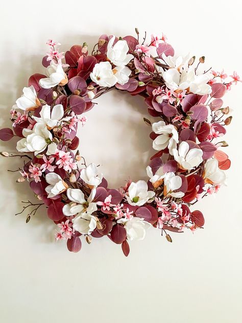 Floral hoop wreath