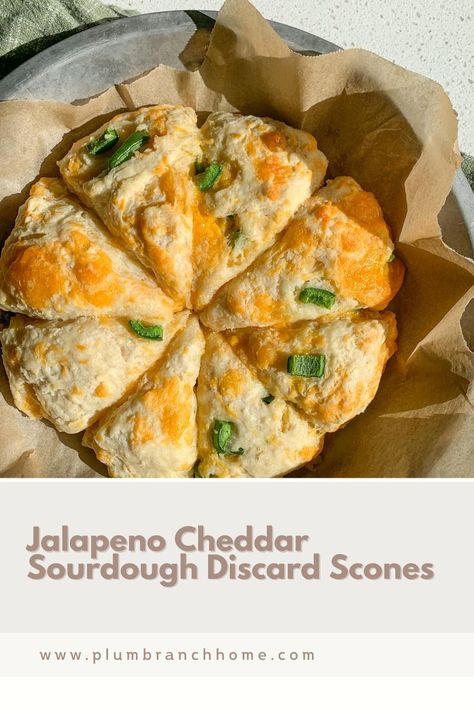 Discard Scones, Sourdough Discard Scones, Super Bowl Party Snacks, Jalapeno Cheese Bread, Cheddar Scones, Recipe Using Sourdough Starter, Sourdough Starter Discard Recipe, Cheese Scones, Jalapeno Recipes