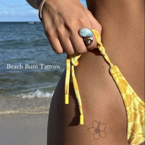 1inch Tattoo For Women, French Tattoos For Women, Tropic Ambassador, Tattoos For Women Small Meaningful, Hip Tattoo Small, Earthy Tattoos, Stick Tattoo, Bum Tattoo, Cute Hand Tattoos