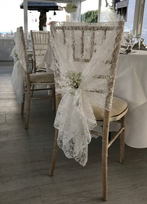 Lace Chair Covers, Lace Hood, White Chiffon, The Chair, Wedding Mood Board, Wedding Mood, Look Beautiful, Chair Cover, A Chair