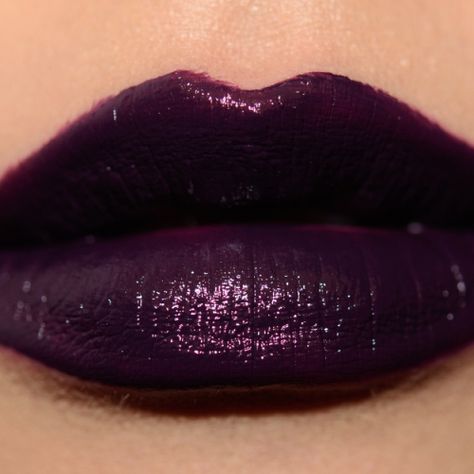 Dark Purple Lipstick Makeup, Dark Purple Makeup, Purple Wedding Makeup, Purple Lipstick Makeup, Dark Lipstick Shades, Dark Purple Lips, Deep Purple Lipstick, Dark Purple Lipstick, Purple Makeup Looks