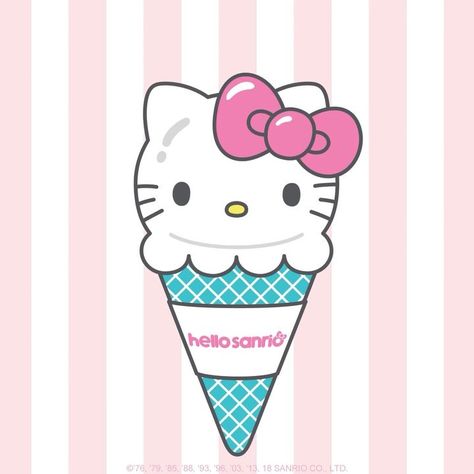 Hello Kitty Ice Cream, Sanrio Style, Drawing Pictures For Kids, Pizza Italy, Ice Cream Wallpaper, Hello Kitty Vans, Sanrio Danshi, Images Hello Kitty, Hello Kitty Printables