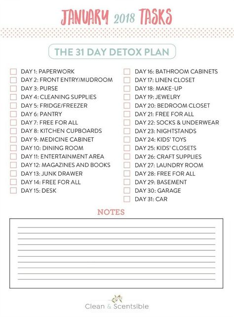 The January Decluttering Challenge from The Household Organization Diet. Get a jumpstart on your decluttering with this 31 day plan. Make this year the year you finally get organized! January Declutter Challenge, Modern Homemaking, Decluttering Challenge, Cleaning Checklists, Home Detox, Homemade Cleaning Supplies, Best Workout Plan, Detox Plan, Home Management Binder