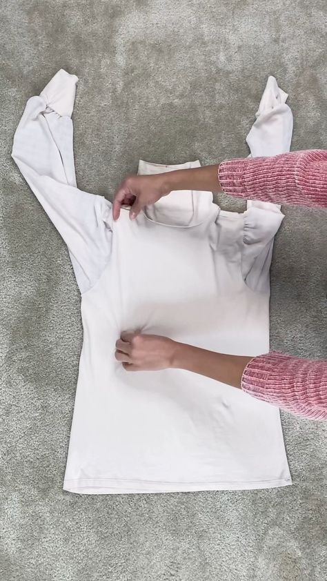 lenniamc on Instagram: How to fold long sleeve shirt for drawers #foldingclothes #shirts #organizedhome Folding Long Sleeve Shirts, How To Fold Long Sleeve Shirts, Fold Long Sleeve Shirts, Folding Shirts, How To Fold, Folding Clothes, Shirt Sleeves, Long Sleeve Shirt, White Jeans