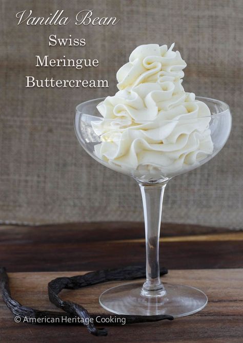 Vanilla Bean Swiss Meringue Buttercream; good enough to eat without the cake! Buttercream Tips, Hot Fudge Cake, American Buttercream, Hot Chocolate Fudge, Single Serve Desserts, Trifle Desserts, Slow Cooker Desserts, Meringue Buttercream, Winter Desserts