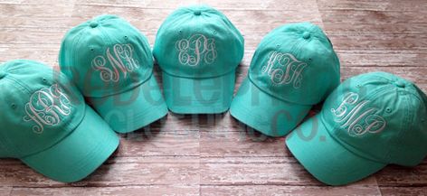 MONOGRAM Baseball Cap for Ladies by RedElephantClothing Personalized Hats Baseball Caps, Personalized Fun Baseball Cap, Custom Embroidered Summer Baseball Cap, Customizable Sporty Baseball Cap, Monogram Baseball Hat, Baseball Monogram, Custom Embroidered Hats, Mens Hats Baseball, Monogram Hats