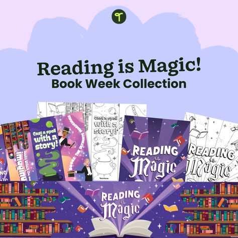 Get set for Book Week (August 17 - 23) and this year's 'Reading is Magic!' theme with these fresh new resources. ✨ 

From a reading corner banner to themed bookmarks to colouring pages, bring the magic into your classroom this Book Week. 💫 Reading Is Magical Theme, Reading Is Magical, Task Cards Free, Writing Homework, Magical Theme, Themed Bookmarks, Magic Theme, Library Book Displays, Book Displays