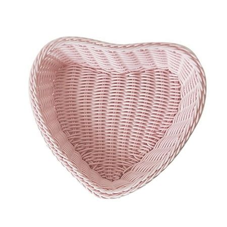 jicheng Heart Shape Storage Basket Storage Bin Novelty Imitation Rattan Fruit Basket Pink.This handwoven heart shaped snack basket is creative and decorative, universal for both table ornament and storage serving tray.The woven basket is great for serving snacks like fries, bread, candies, fruits, and more in KTVs or at home, multifunctional and practical.The snack basket is ideal for use in hotels, guesthouses, western restaurants, bakeries, farmhouse, cafes and homes, etc.The handwoven basket Heart Shaped Snacks, Snack Basket, Wire Fruit Basket, Box Photography, Vegetable Stand, Hanging Fruit Baskets, Baskets For Shelves, Creative Snacks, Western Restaurant