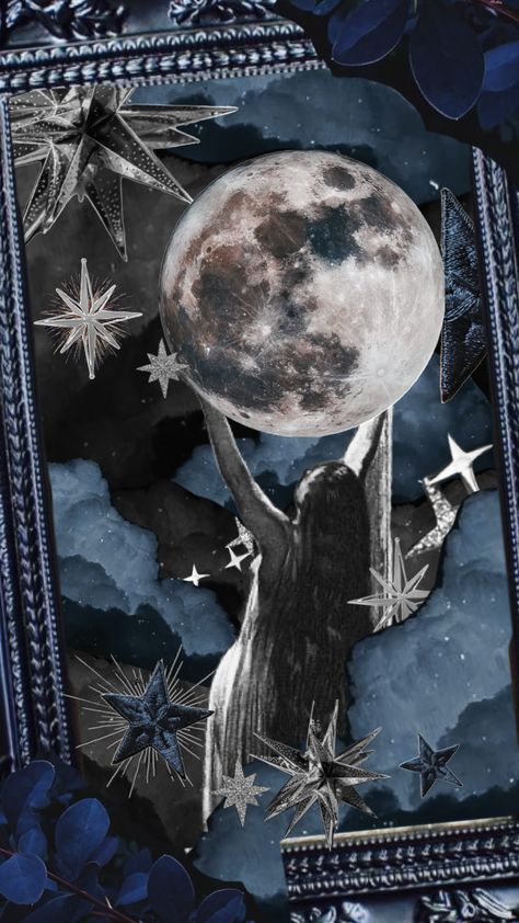 The moon goddess Selene Goddess Of The Moon Wallpaper, Selena Goddess Of The Moon, Moon Goddess Wallpaper, Moon Aesthetic Collage, Astrology Collage, Spiderverse Oc, Luna Goddess, Moon Spirit, Moon Goddess Art