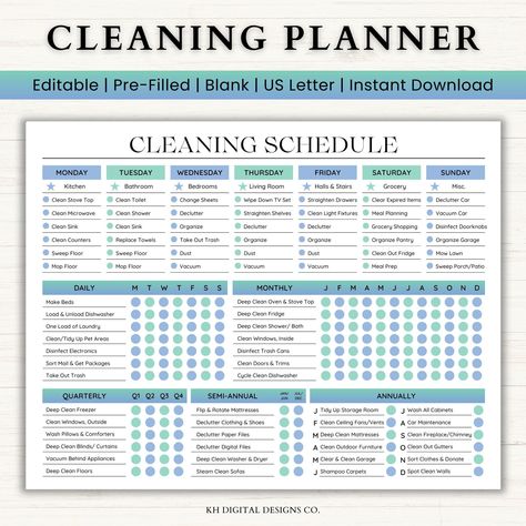 Introducing Our Editable ADHD Cleaning Planner - Your Key to a Clean and Organized Home! 🧹✨ Struggling to keep your household chores in order? Our comprehensive Cleaning Planner is here to help, specially designed to accommodate the needs of individuals with ADHD. Crafted with versatility in mind, this printable PDF, available in US letter size and landscape for...#Ultimate #to #for #a #Guide #Cleaning #HomeTrends #Home #a #Creating #Guide #Ultimate #Cleaning #Schedule #Motivation #Tidy #The Household Maintenance Schedule, Adaptive Cleaning Schedule, Annual Cleaning Schedule, House Cleaning Schedule Printable Free, Household Chores Schedule, Household Chores Chart, Planner Cleaning Schedule, Clean List, Cleaning Checklist Printable Free