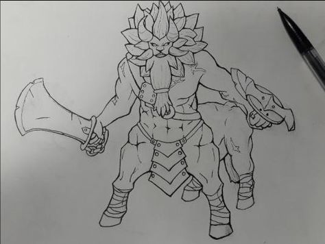 [OC] I drew a lynel!  Visit blazezelda.tumblr.com Zelda Lynel, Link Drawing Breath Of The Wild, Legend Of Zelda Line Art, Legend Of Zelda Sketch, Zelda Breath Of The Wild Sketch, Zelda Pencil Drawing, Zelda Breath, Breath Of The Wild, Legend Of Zelda