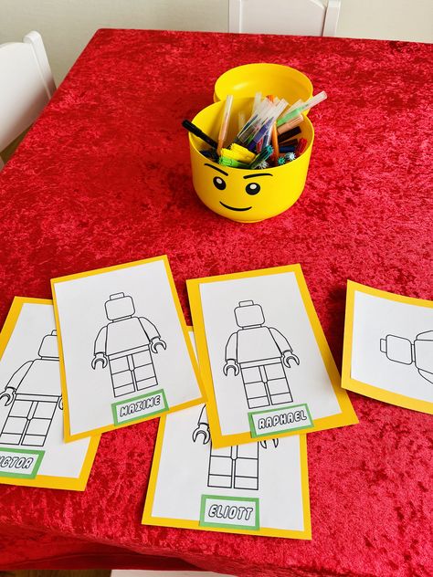 Lego Party Decorations Diy, Lego Birthday Party Favors, Ninjago Invitations, Lego Party Games, Lego Party Decorations, Lego Ninjago Party, Lego Ninjago Birthday, Lego Themed Party, Lego Halloween