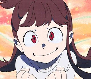 Oiiii como foi o dias de vcs (=^-ω-^=) Akko Gif Icon, Little Witch Academia Gif, Little Witch Academia Akko, Atsuko Kagari, Animated Anatomy, My Little Witch Academia, Little Witch Academia, 2000s Art, Drawing Cartoon Faces