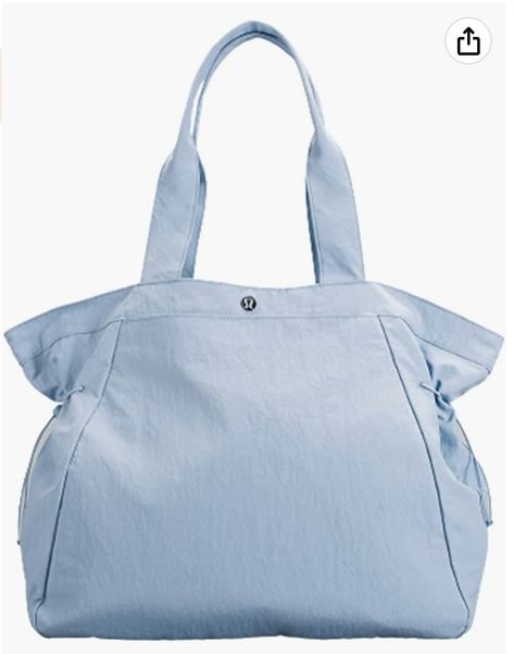 Lululemon Side-Cinch Shopper Bag 18L Casual Blue Gym Bag, Everyday Blue Nylon Gym Bag, Sporty Blue Gym Bag, Functional Rectangular Lululemon Bag, Lululemon Rectangular Bag With Zipper Closure, Shopper Bag, Lululemon Athletica, Siding, Shoulder Bag