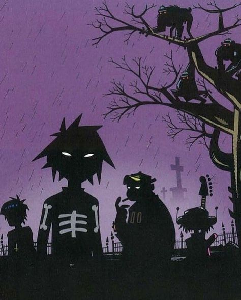 Gorillaz, A Group, Tumblr Blog, Trees, Moon, Tumblr