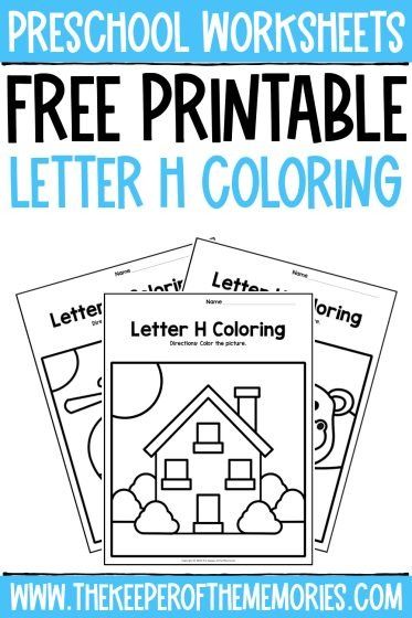 Free Printable Letter H Coloring Pages - The Keeper of the Memories Coloring Preschool, Letter C Coloring Pages, Letter B Coloring Pages, Dot Marker Printables, Letter B Worksheets, Printable Alphabet Worksheets, Sequencing Worksheets, Kindergarten Worksheets Free Printables, Halloween Worksheets