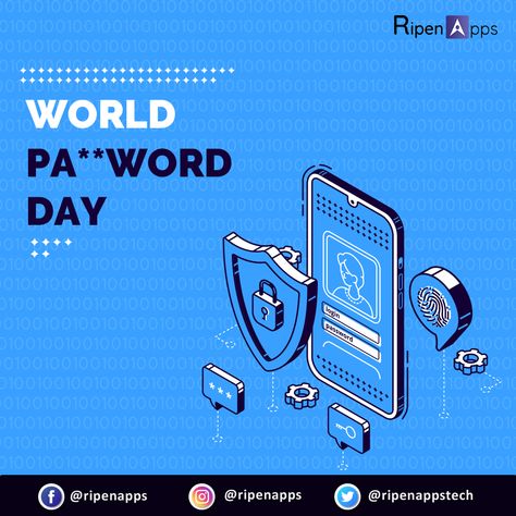 Passwords are critical gatekeepers to our digital identities 🔐  World Password Day reminds us of the importance of these crypto-keys & the role they play in our digital identities’ safety 🤝🏻👍🏻👩🏻‍💻  RipenApps always cares about their user’s privacy & keeps users’ data privacy on priority 🔐👍🏻  Let evaluate all of our security and #privacy choices in life 😊🔐  #passwordday #security #dataprivacy #awareness #RipenApps World Password Day, Data Privacy Day, Data Privacy, Touch Screen Display, App Development Companies, Creative Ads, App Development, Carousel, Blockchain