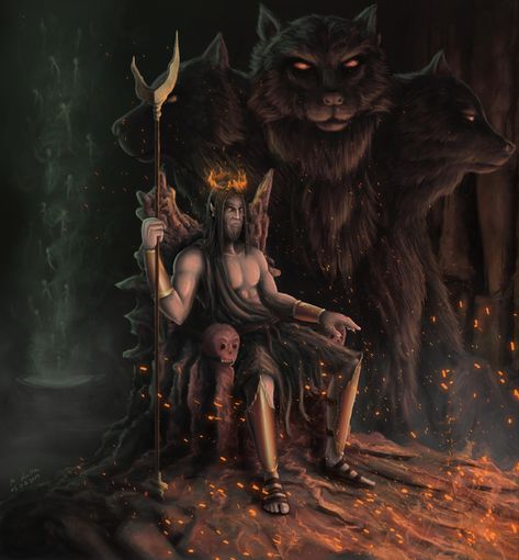 God of the underworld (Dont worry, their bite is worse than their bark) First Art, Greek Mythology