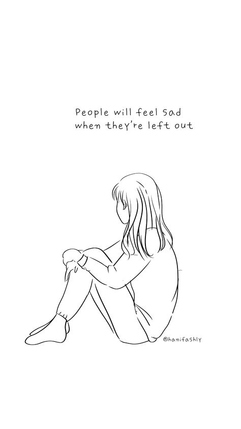 Left Out Friend Drawing, Being Left Out By Friends Drawing, Feeling Left Out Drawing, Losing Friends Quotes, Best Frind, Broken Friendship, Friends Sketch, Toxic Friends, Feeling Left Out