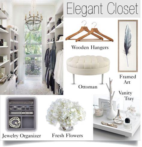 "Elegant Closet" by lgb321 on Polyvore Walking Closet Room, Closet Cleanse, Elegant Closet, Room Mood Board, Closet Organisation, Fresh Flower Jewelry, Walking Closet, Closet Room, Natural Curiosities