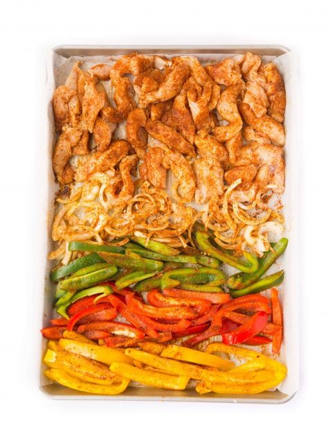 Healthy Sheet Pan Chicken Fajitas | Haute & Healthy Living Healthy Sheet Pan Chicken, Homemade Chicken Fajitas, Chicken Fajitas Seasoning, Best Fajita Recipe, Healthy Sheet Pan, Sheet Pan Chicken Fajitas, Chicken Fajita Casserole, Chicken Freezer Meals, Baked Chicken Fajitas