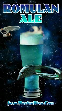 Star Trek Food Recipes, Star Trek Recipes, Romulan Ale Recipe, Romulan Ale, Hello Shots, Star Trek Cake, Nerd Food, Star Trek Birthday, Star Trek Party