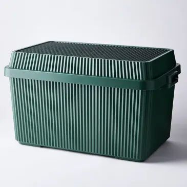 Food52 Stylish Storage Containers: They're Stackable and Selling Fast! | Apartment Therapy Stacking Storage, Holiday Cleaning, Stackable Bins, Ice Ball Maker, Stackable Storage Bins, Cabin Kitchens, Plastic Bins, Camping Supplies, Tote Storage