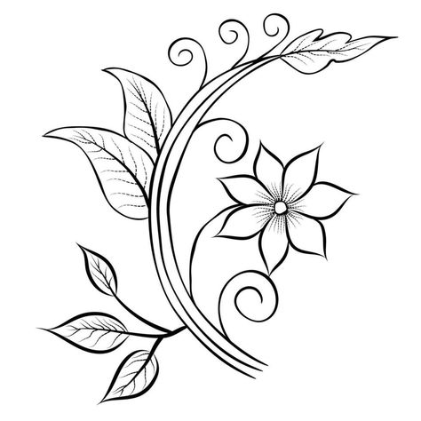 Free Vector line art and hand drawing flower art black and white flat design simple flower Flower Art Black And White, Floral Drawing Design, Small Flower Drawings, Simple Black Background, Flower Drawing Simple, Simple Flower Drawing, Challenge Instagram, Vector Line Art, Drawing Designs