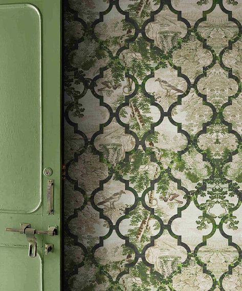 Farrow And Ball Trellis Wallpaper, Vintage Green And Gold Wallpaper, Green Victorian Wallpaper, Vintage Trellis Wallpaper, Baroque Green Wallpaper, Tapestry Wallpaper, Luxury Wallpapers, Hot House, Trellis Wallpaper