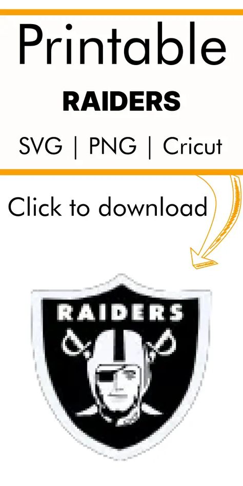 Raiders Svg Free Cut File For Cricut SVG: Show your team spirit with our Raiders SVG collection. Ideal for fan gear, game day decorations, and showing your pride. Click on the link to join the Raiders' raid! Raiders Svg Free, Raiders Logo Svg, Raider Logo, Game Day Decorations, Raiders Svg, Cricut Explore Air Projects, Raiders Logo, Gift Crafts, The Raiders