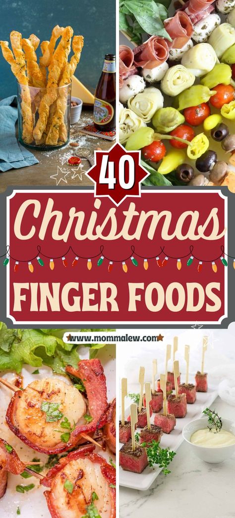 finger foods for christmas party Christmas Party Finger Foods, Christmas Eve Appetizers, Holiday Appetizers Christmas, Christmas Finger Foods, Christmas Party Snacks, Christmas Potluck, Christmas Appetizers Easy, Christmas Appetizers Party, Christmas Recipes Appetizers