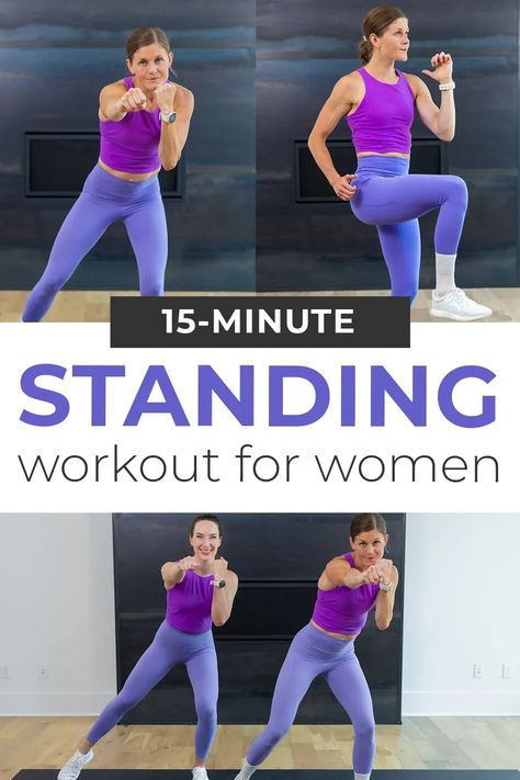 Leg Exercises At Home, At Home Cardio Workout, Standing Cardio, At Home Cardio, Best Leg Exercises, Home Cardio Workout, Home Cardio, Standing Workout, Best Leg Workout