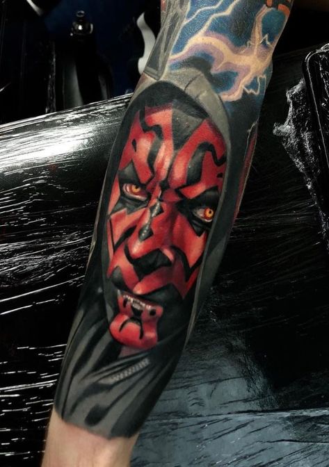 Darth Maul Tattoo Darth Maul Tattoo, Houston Tattoos, Movie Tattoos, Star Wars Tattoo, Darth Maul, Battlestar Galactica, Tattoos Gallery, Star Tattoos, S Tattoo