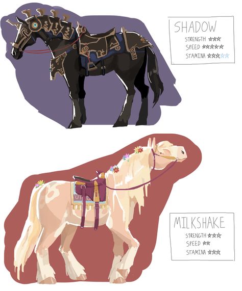 Zelda Botw Horse, Legend Of Zelda Breath Of The Wild Art, Botw Drawings, Breath Of The Wild Horses, Zelda Breath Of The Wild Fanart, Zelda Botw Fanart, Botw Fanart, Botw Zelink, Zelink Botw