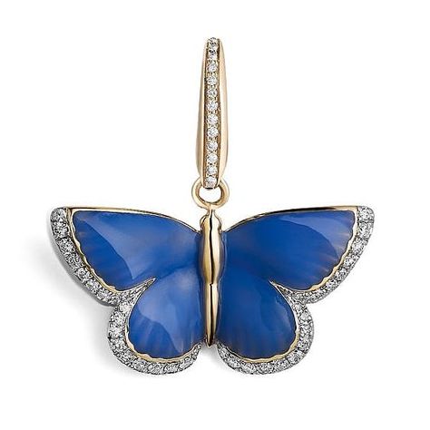 Asprey Blue Butterfly Charm @aspreylondon . Pavé diamonds (tot 0.30CT) 18ct yellow gold Blue enamel Pavé diamond clasp (tot 0.5ct) . . . .… Blue Jewellery, Jewelry Butterfly, Blue Charm, Purple Gift, Jewelry Pendants, Cufflinks Wedding, Butterfly Jewelry, Blue Jewelry, Butterfly Charm