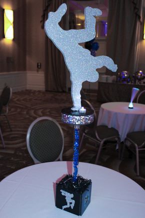 hip hop party theme | Hip Hop Dance Themed Hightop Centerpiece with Dancer Silhouettes Hip Hop Party Theme, 90s Hip Hop Party, Hip Hop Birthday Party, 90s Party Ideas, Graffiti Party, 80s Party Decorations, Hip Hop Birthday, 90s Theme Party, 80s Theme Party