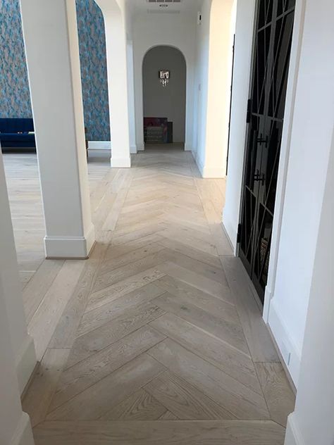 Hallmark Floors, Wood Floor Design, Herringbone Wood Floor, Herringbone Wood, Hallway Flooring, Flooring Inspiration, Herringbone Floor, Wooden Floors, House Goals