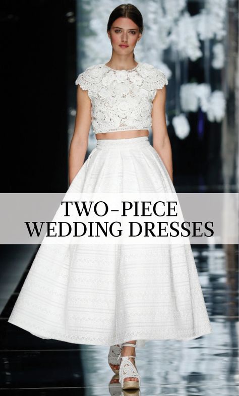 Wedding Dress Separates Two Pieces, Crop Top Wedding Dress Plus Size, Wedding Dresses 2 Piece Crop Tops, 2 Piece Wedding Dress Plus Size, Two Piece Wedding Dresses, 2 Piece Wedding Dress Crop Tops, Wedding Dresses 2 Piece, Top And Skirt Wedding Dress, Bride Two Piece