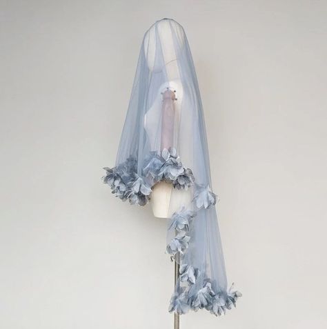 Feature * This type of veil is often worn for religious ceremonies and wedding and is often paired with high hair comb so the veil drapes over the head and shoulder * A veil highlight bride's appearance when walking down the aisle Specification * Color: Blue * Material: Soft Tulle * Occasion: Wedding, Formal, Ceremonies Measurement * 90cm * 120cm * 150cm Sleeping Beauty Wedding Theme, Seafoam Wedding, Types Of Veils, Sleeping Beauty Wedding, Color Veil, Blue Veil, Aquarium Wedding, Avatar Dr, Floral Veil