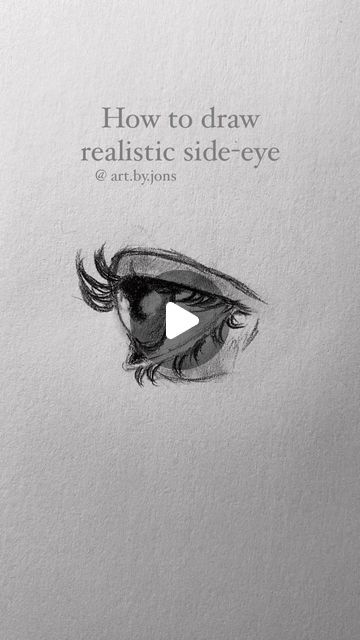 Side Eye Drawing Tutorial, Side Eye Sketch, Realistic Eye Drawing Step By Step, Semi Realistic Drawing Sketches, Side Eye Drawing, Side View Drawing, Realistic Eye Drawing, Profile Drawing, Eye Drawing Tutorials